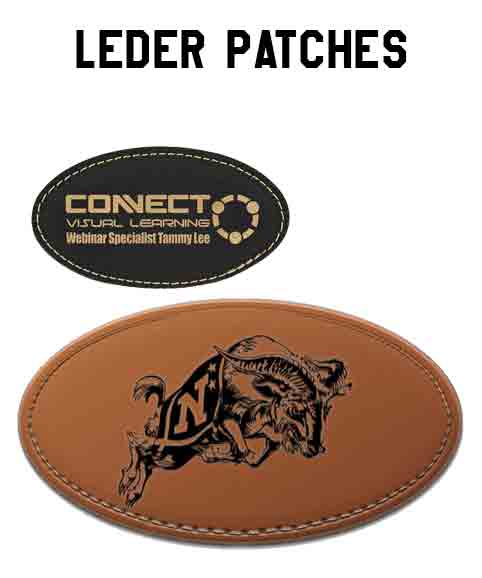 leder patches mit lasergravur